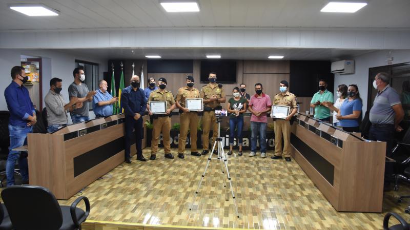 Policiais Militares da 2ª CIA recebem Moção de Aplausos por salvamento de jovem do PV